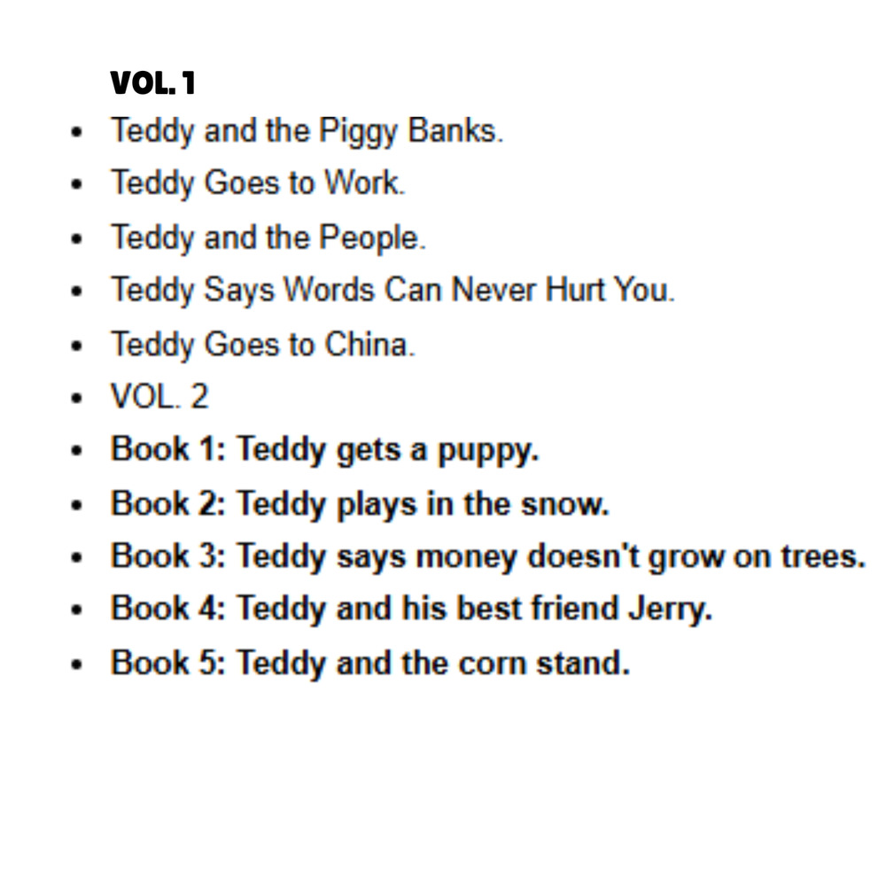 New Teddy Vol. 1 & Vol. 2 10-Book Illustrated Box Set Picture Books Ryan Cohen - Picture 4 of 15